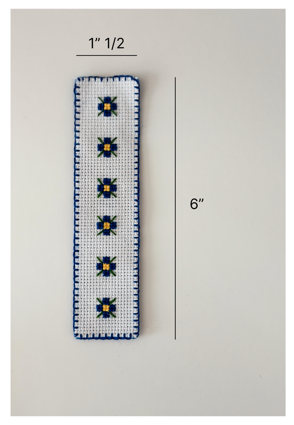 Handmade floral cross stitch bookmark gift for book lovers - image 3