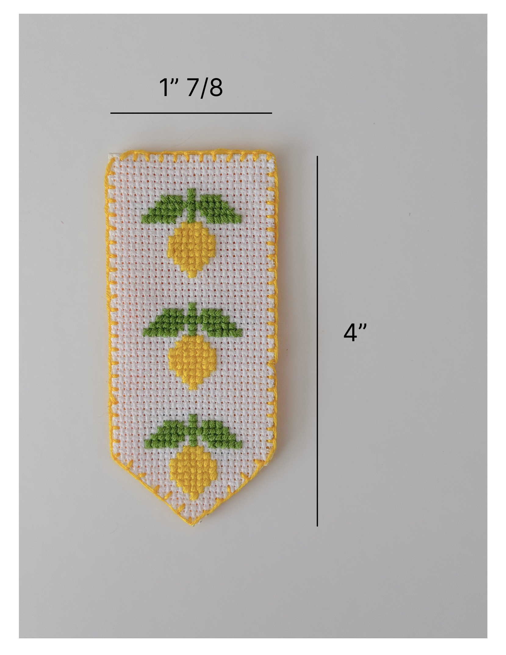 Hand Embroidered Bookmark | Spring Lemon Design | Book Lover Gift | Page Marker | Cottagecore Accessory