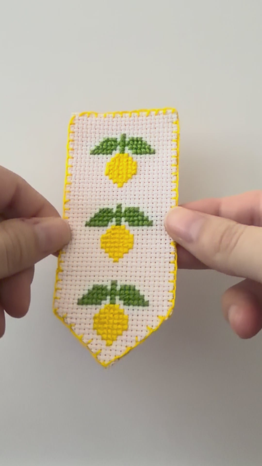 Hand Embroidered Bookmark | Spring Lemon Design | Book Lover Gift | Page Marker | Cottagecore Accessory